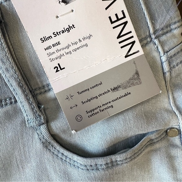 🆕 Nine West midrise Slim straight Jean SZ 2L - Picture 4 of 6